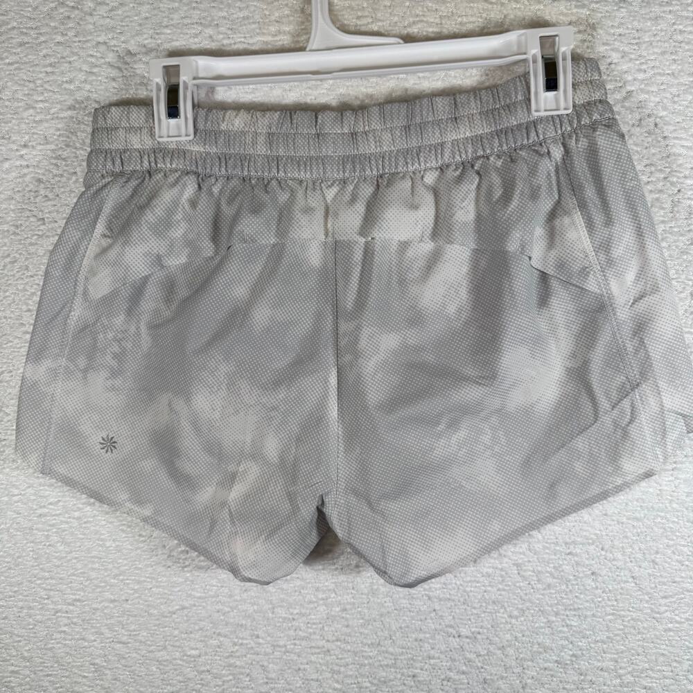 athleta womens white and gray printed hustle shorts 3" white size small sports - Picture 7 of 7